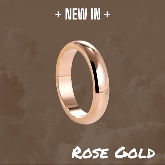New Rose Gold Stainless Steel 316L Wedding Ring Jewelry - Size 6 - Picture 3 of 7